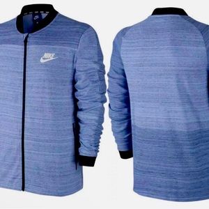 Nike Sportswear Advance 15 Men's Knit Bomber Jacket Light Blue 837008-450 Large